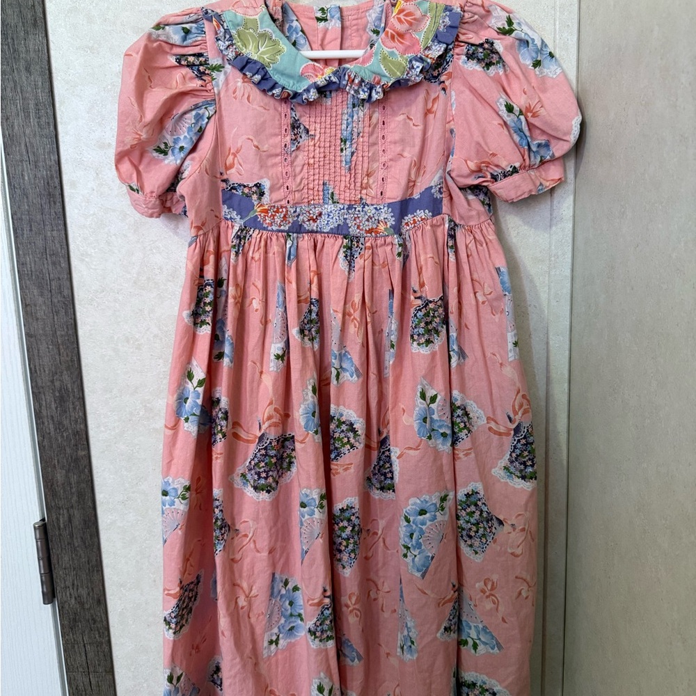 Feathers Vibrant Pink Floral Dress